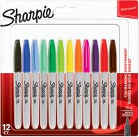 Sharpie permanente marker, fijn, blister van 12 stuks in geassorteerde kleuren - thumbnail