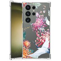 Samsung Galaxy S24 Ultra Case Anti-shock Bird Flowers
