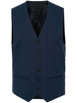 FURSAC veston en laine à motif Prince de Galles - Bleu