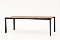 4 Seasons Outdoor dining tuintafel goa hpl teak patroon 220x95x74cm antraciet