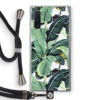 Bananenbladeren: Samsung Galaxy Note 10 Transparant Hoesje met koord Bananenbladeren: Samsung Galaxy Note 10 Transparant Hoesje met koord