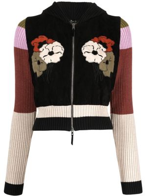 ETRO cardigan zippé à capuche - Noir