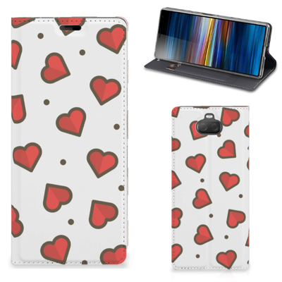 Sony Xperia 10 Plus | Hoesje met Magneet | Hearts