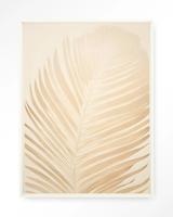 Urban Cotton Wandkleed 'Feuille' 145 x 190cm in Floating Frame - off white