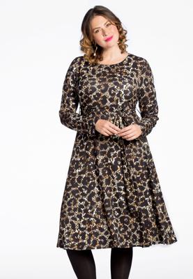 Yoek Jurk met strik LEO GRANDE | Zwart | Maat 46/48