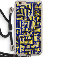 Majorelle Blue Print: iPhone 6 PLUS / 6S PLUS Transparant Hoesje met koord