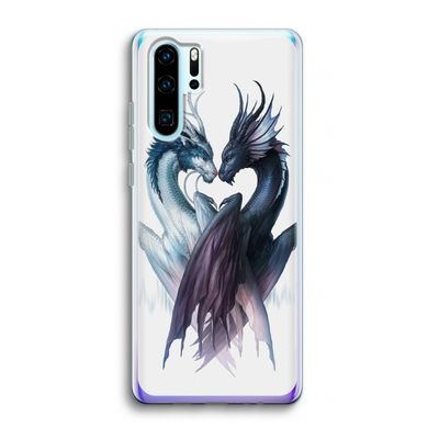 Yin Yang Dragons: Huawei P30 Pro Transparant Hoesje