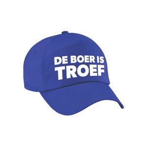 Boer is troef Achterhoek pet / cap blauw voor volwassenen - Verkleedhoofddeksels