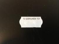 Etiket 2612 wit/zwart TE GEBRUIKEN TOT