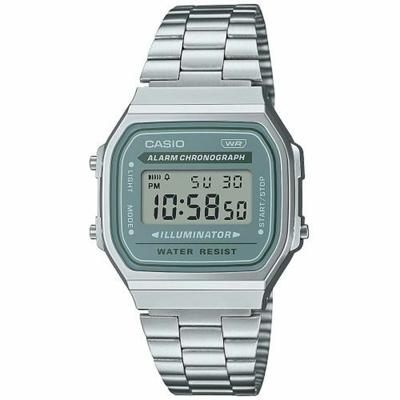Unisex horloge Casio A168WA-3AYES Groen Zilverkleurig (Ø 35 mm)