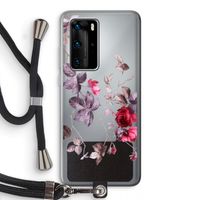 Mooie bloemen: Huawei P40 Pro Transparant Hoesje met koord