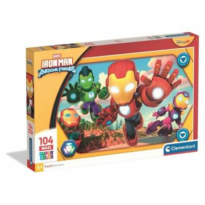 Puzzel Clementoni Maxi - Iron Man and his awesome friends 62 x 42 cm 104 Onderdelen