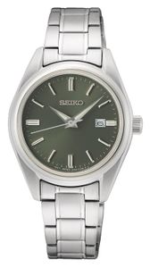 Seiko SUR533P1 Horloge staal zilverkleurig-groen 29,8 mm
