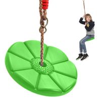 Schotelschommel voor kinderen max 75 kg belasting groen touwlengte 110 t/m 190cm - thumbnail