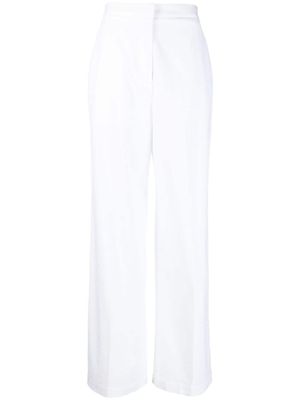 Fabiana Filippi pantalon évasé à taille haute - Blanc