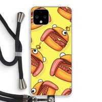 Hamburger: Pixel 4 Transparant Hoesje met koord