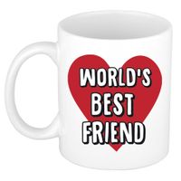 Bellatio Decorations Cadeau koffiemok voor beste vriend of vriendin - Worlds Best Friend - 300 ml   -
