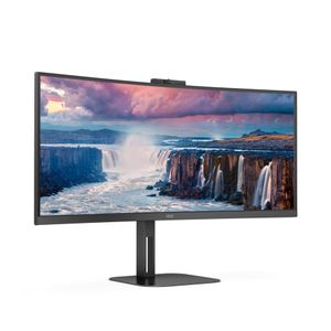 AOC Value-Line CU34V5CW/BK LED-monitor Energielabel G (A - G) 86.4 cm (34 inch) 3440 x 1440 Pixel 21:9 4 ms HDMI, DisplayPort, USB 3.2 Gen 1, USB-C,