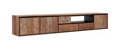 DTP Home Hangend TV-meubel 'Metropole' Teakhout, 235cm