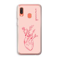 Blooming Heart: Samsung Galaxy A20e Transparant Hoesje Blooming Heart: Samsung Galaxy A20e Transparant Hoesje