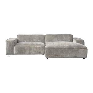 by fonQ Chunky Hoekbank met Chaise Longue Rechts - Olifantengrijs - Rib