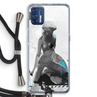 I will not feel a thing: Motorola Moto G9 Plus Transparant Hoesje met koord
