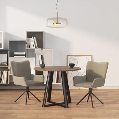 Eetkamerstoelen draaibaar 2 st fluweel lichtgrijs