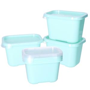 Vershoudbakjes nestbaar - BPA vrij - meal prep - 6x stuks van 1 liter - mintgroen