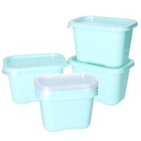 Vershoudbakjes nestbaar - BPA vrij - meal prep - 6x stuks van 1 liter - mintgroen