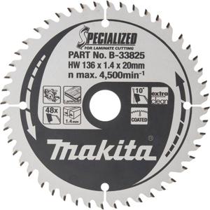 Makita B-33825 Cirkelzaagblad 136 x 20 x 1 mm Aantal tanden: 48 1 stuk(s)