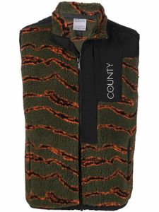 Marcelo Burlon County of Milan gilet zippé à imprimé camouflage - Vert