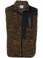 Marcelo Burlon County of Milan gilet zippé à imprimé camouflage - Vert