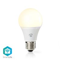 Nedis WIFILW12WTE27 Smartlife Led Bulb Wi-fi E27 800 Lm 9 W Warm Wit 2700 K Energieklasse: A+ Android™ & Ios Diameter: 60 Mm A60