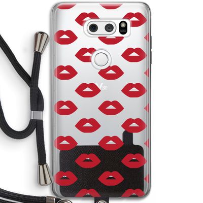 Lips: LG V30 Transparant Hoesje met koord