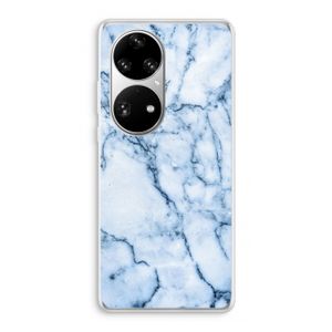 Blauw marmer: Huawei P50 Pro Transparant Hoesje