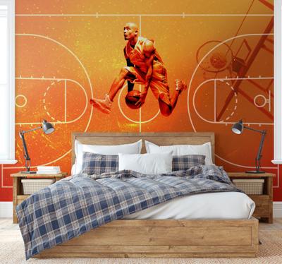 Basketbal collage fotobehang