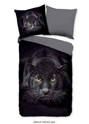 Pure Dekbedovertrek "zwarte panter" - Zwart - (135x200 cm) - Microfiber