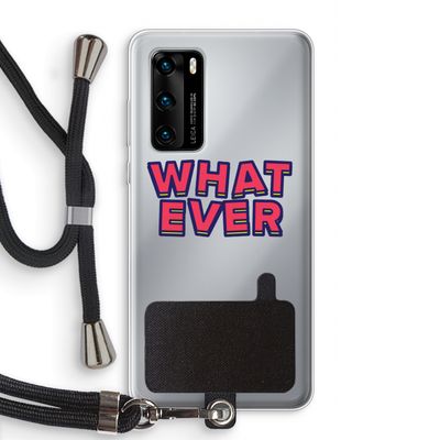 Whatever: Huawei P40 Transparant Hoesje met koord