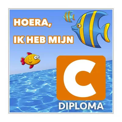 Zwemdiploma C Tegeltje