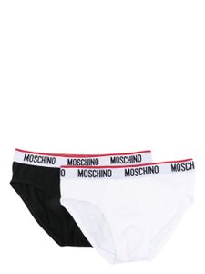 Moschino slip à taille logo - Noir