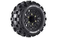 Louise ST-Mcross 1/10 stadium truck banden set soft - zwarte velg - 12,14,17mm hex