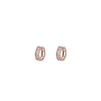 Go Dutch Label Creolen met Strass 1cm Rosé Goud