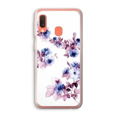 Waterverf bloemen: Samsung Galaxy A20e Transparant Hoesje