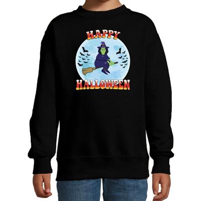 Happy Halloween - heks verkleed sweater - zwart - voor kinderen - kleding