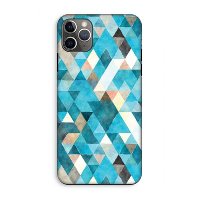 Gekleurde driehoekjes blauw: iPhone 11 Pro Max Tough Case