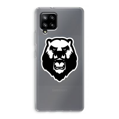 Angry Bear (white): Samsung Galaxy A42 5G Transparant Hoesje