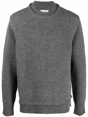 Maison Margiela pull à effet usé et col superposé - Gris