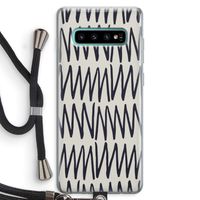 Marrakech Zigzag: Samsung Galaxy S10 Plus Transparant Hoesje met koord