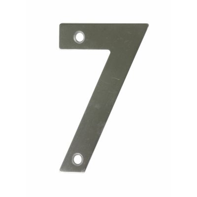 AMIG Huisnummer 7 - massief Inox RVS - 10cm - incl. bijpassende schroeven - zilver AMIG Huisnummer 7 - massief Inox RVS - 10cm - incl. bijpassende schroeven - zilver