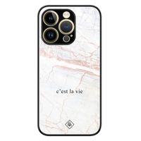 iPhone 14 Pro Max glazen hardcase - C'est la vie